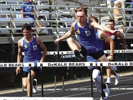 Athletes in action at local track meets