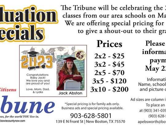 Graduation section coming in May