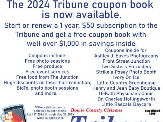 Hear ye, hear ye,,,Tribune coupon books are here