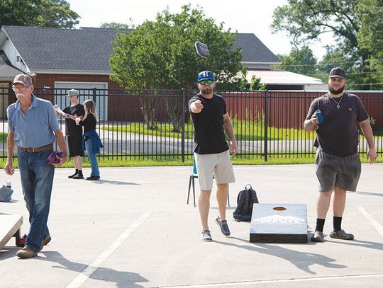 Hooks ISD Cheer hosts corn hole tournament