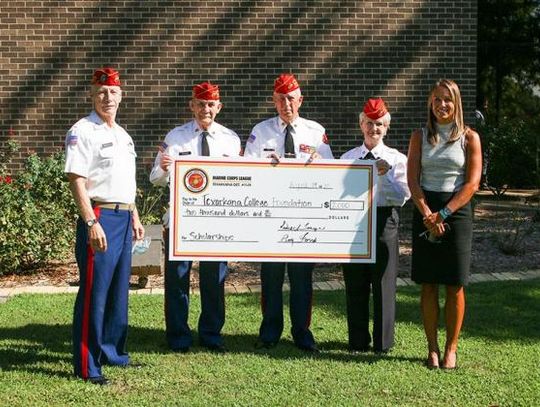 Marine Corp League Funds Two Scholarships at Texarkana College