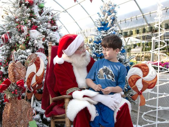 Santa Claus makes an early stop in New Boston