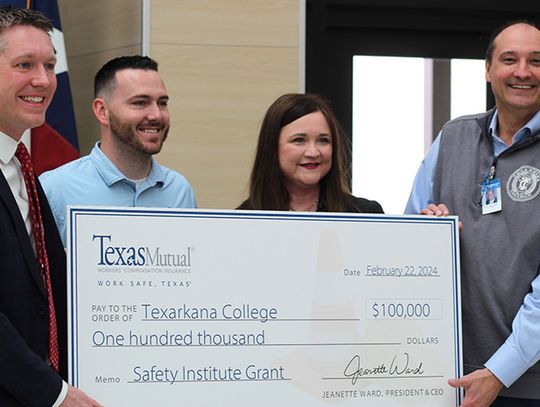 Texarkana College awarded $100K from Texas Mutual