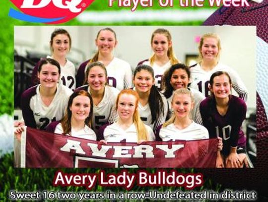 The Avery Lady Bulldogs are the Dairy Queen Player of the Week