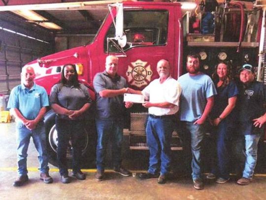 The Maud Volunteer Fire Department received a donation from West Fraser