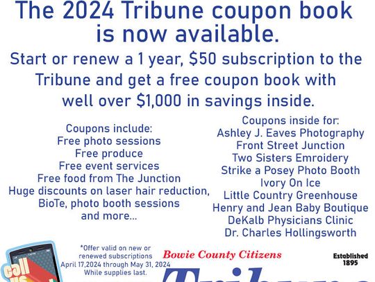The Tribune 2024 Coupon Book has arrived