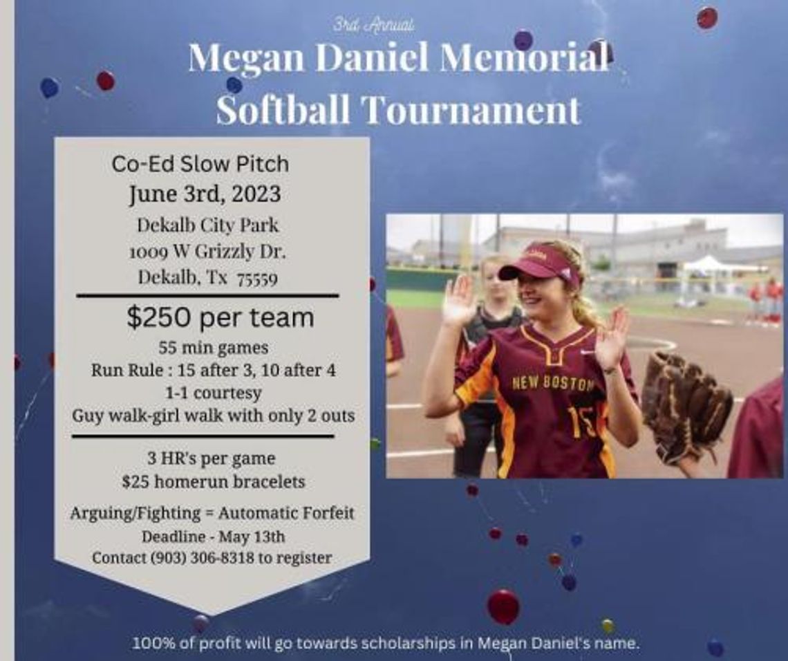 3rd Annual Megan Daniel Memorial Tournament