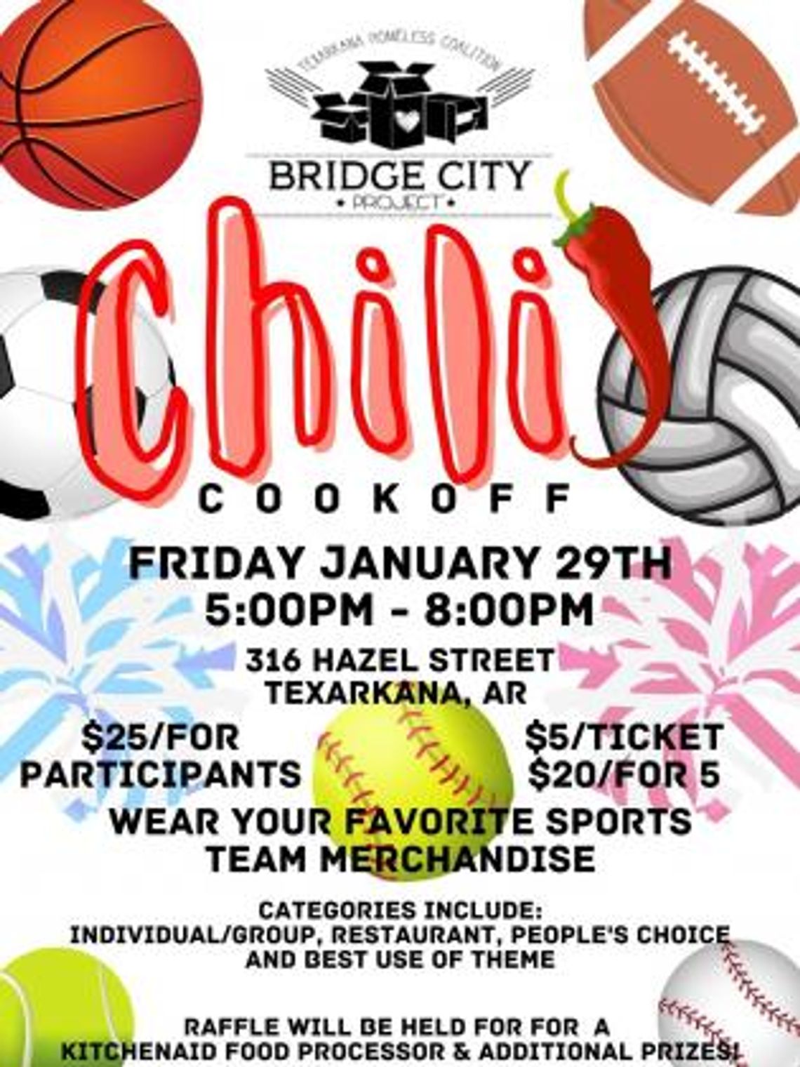 Bridge City Chili Cook-Off to benefit area homeless