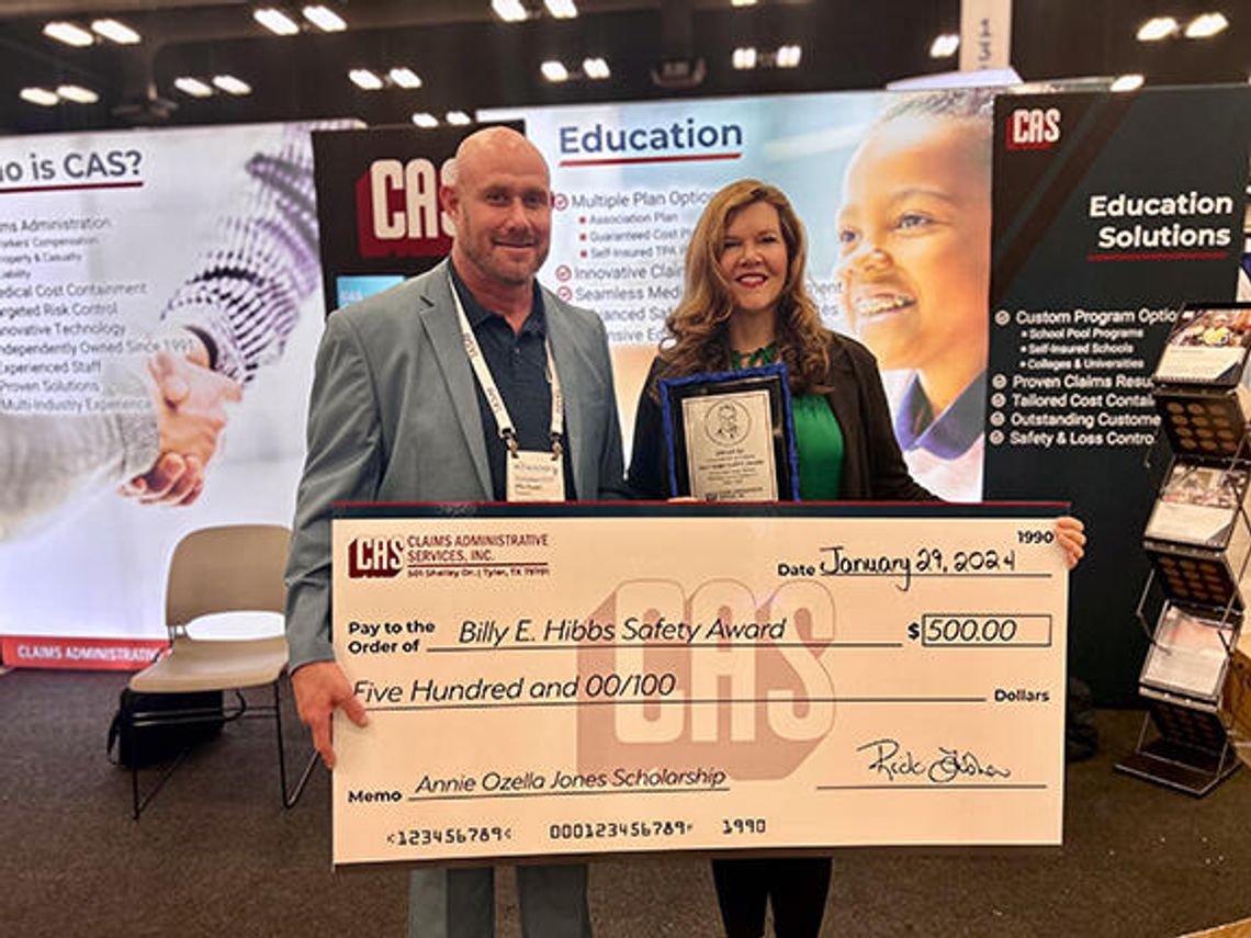 DeKalb ISD Recognized for Commitment to Workplace Safety and Cost Control