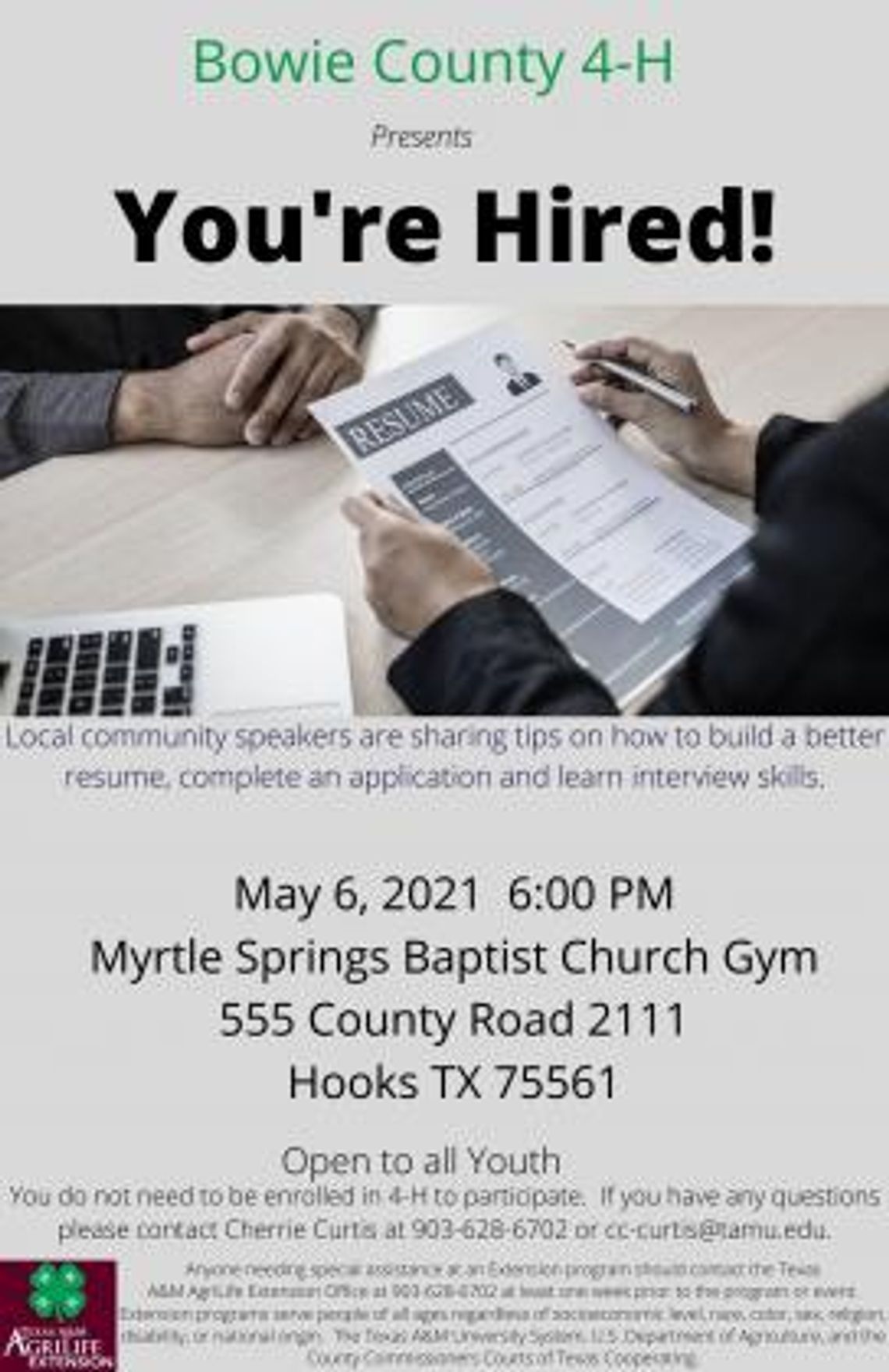 Extension office offers career assistance