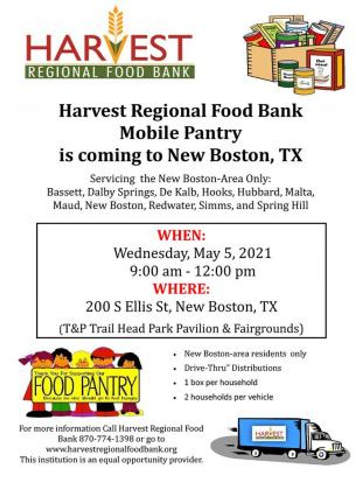 Harvest Texarkana returning to New Boston