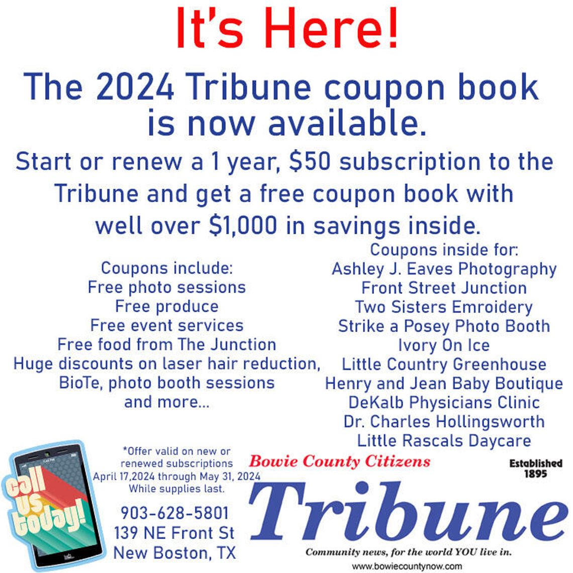 Limited supply of coupon books still available