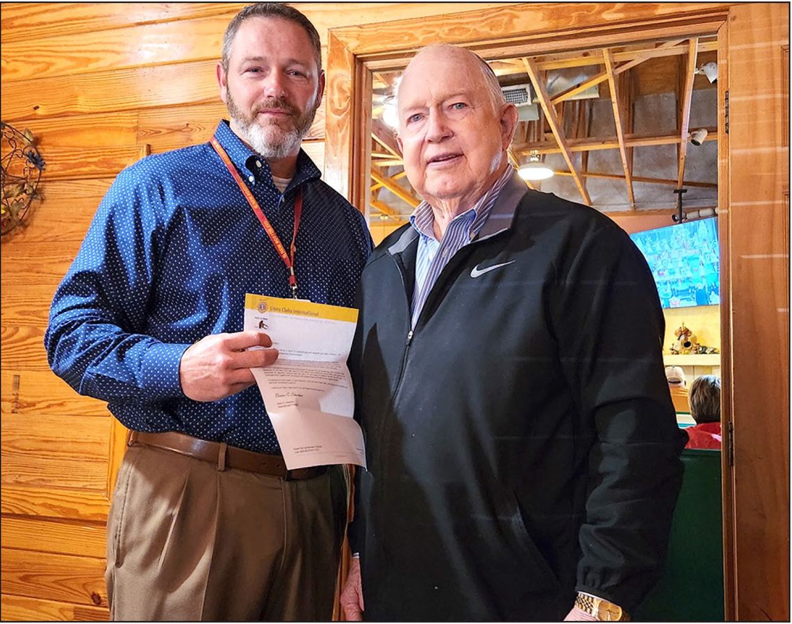 Looney honored by Lions Club