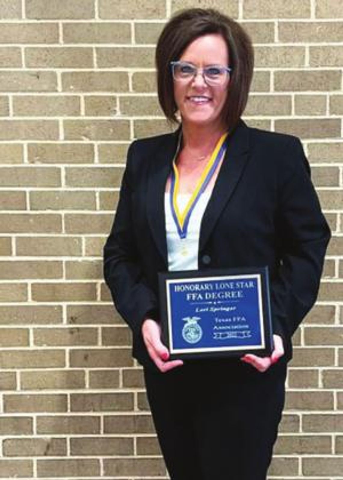 Lori Springer awarded Honorary Lone Star FFA Degree Lori Springer awarded Honorary Lone Star FFA Degree