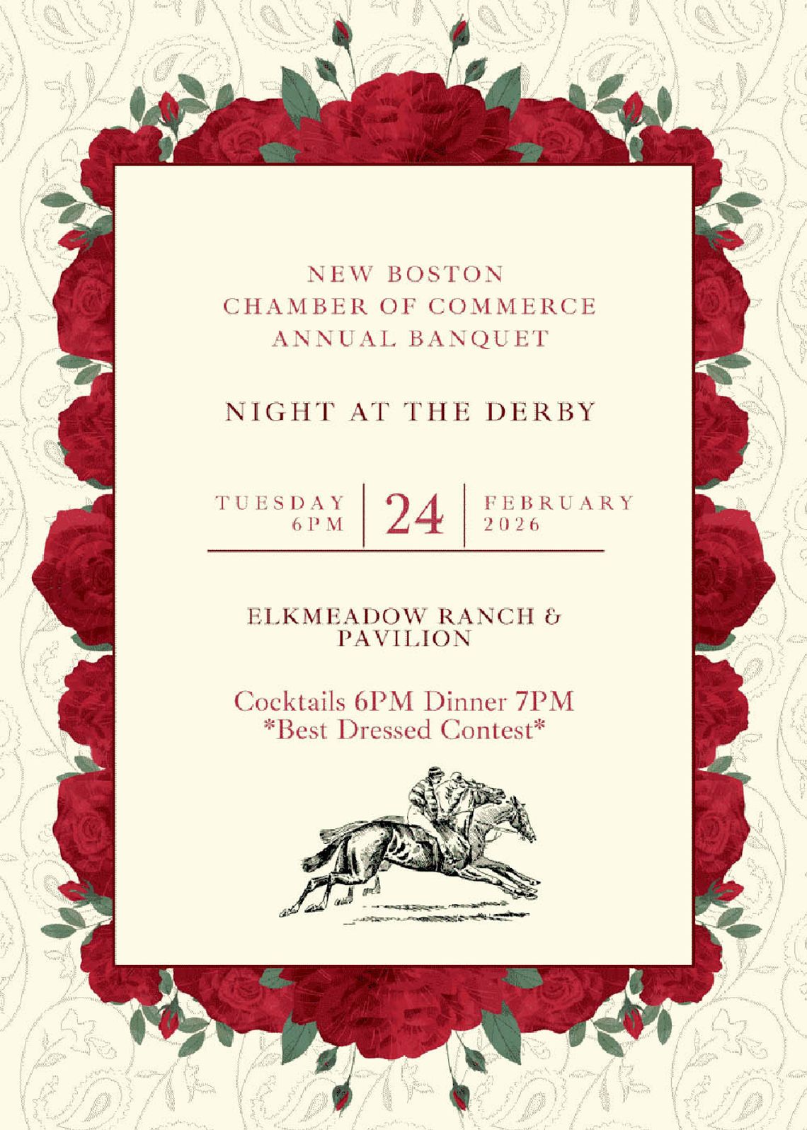NB Chamber set for Night at the Derby for annual banquet NB Chamber set for Night at the Derby for annual banquet