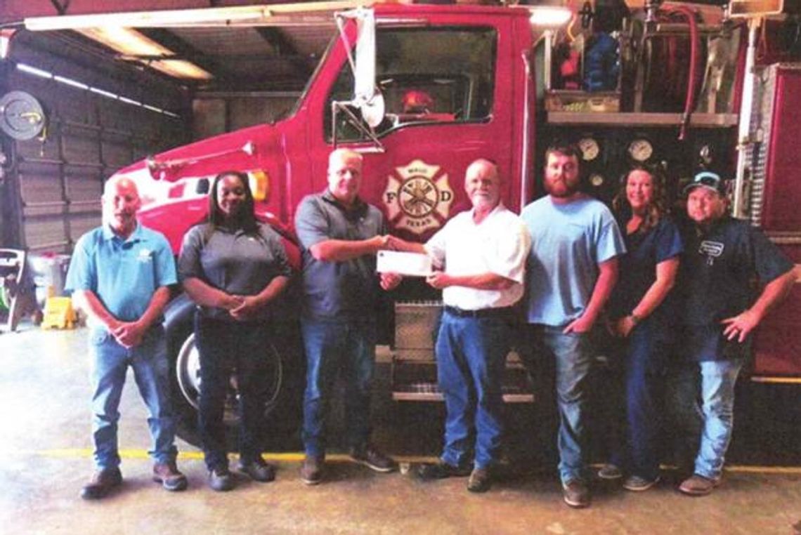 The Maud Volunteer Fire Department received a donation from West Fraser