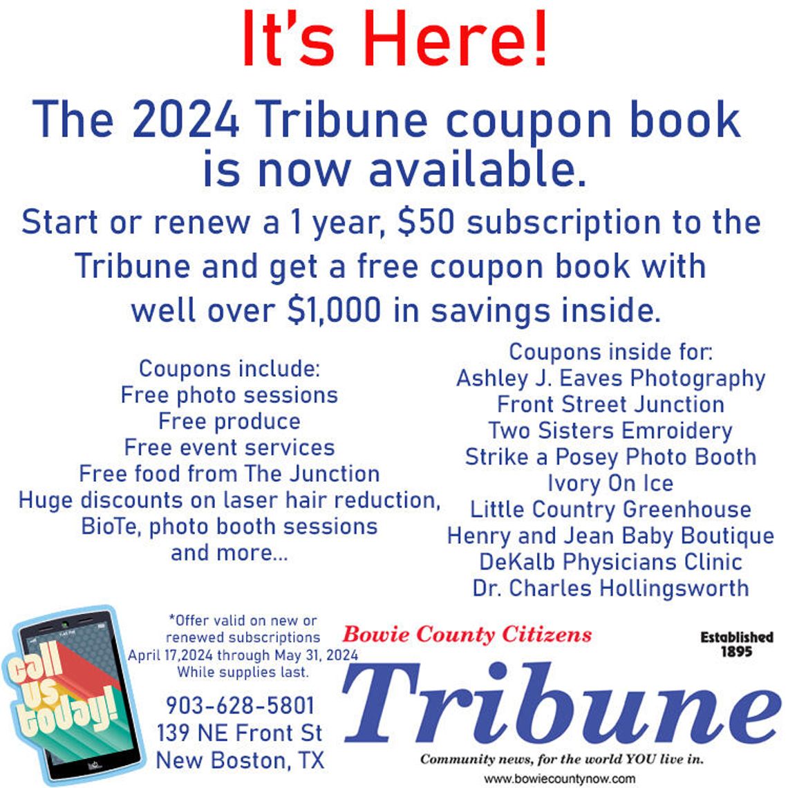 The Tribune 2024 Coupon Book has arrived